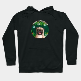 Merry Pugmas Christmas Pug Dog Hoodie